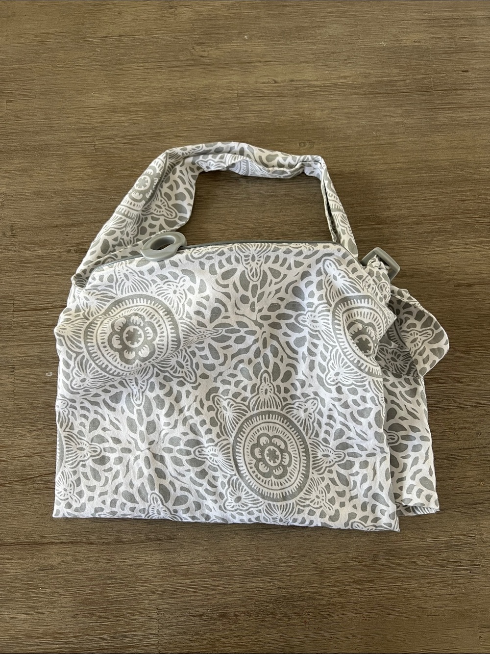 Gray and White Nursing Cover
